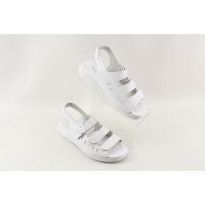 Propet Breeze W0001 White Leather Comfort Sandals Women's Size 6 W (D)